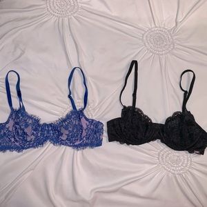 VS Lace Underwire Unpadded Bra Bundle